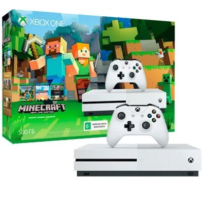 Лот: 10184225. Фото: 1. Xbox One S 500 ГБ + Minecraft... Игровые приставки, консоли