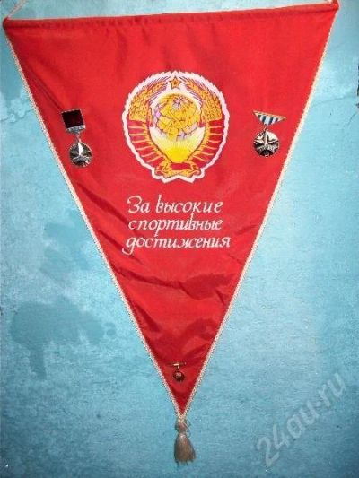 Лот: 183924. Фото: 1. Вымпел за высокие спортивные достижения. Другое (коллекционирование, моделизм)