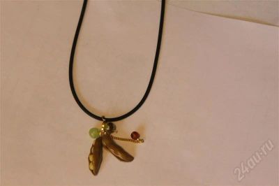 Лот: 320544. Фото: 1. Подвеска на каучуковом шнуре... Лепка из полимерной глины