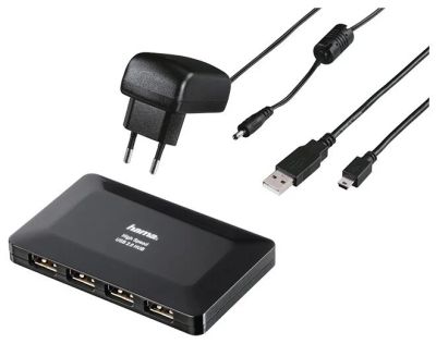 Лот: 16819520. Фото: 1. USB-концентратор HAMA Hub, разъемов... USB хабы