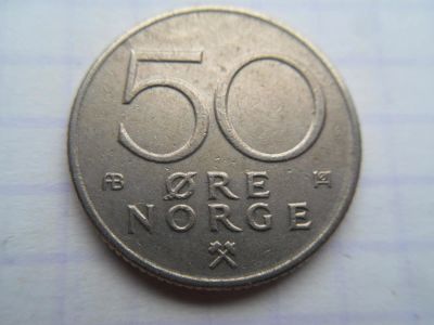 Лот: 10009879. Фото: 1. Норвегия 50 эре 1977. Европа