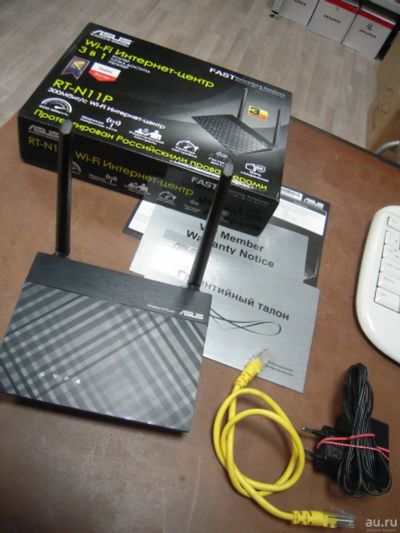 Лот: 15048519. Фото: 1. Wi-Fi роутер ASUS RT-N11P (коробка... Маршрутизаторы (роутеры)