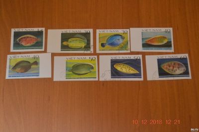 Лот: 12968613. Фото: 1. Марки Вьетнама 1982г. Фауна. Морские... Марки