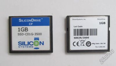 Лот: 5815480. Фото: 1. CF 1Gb SSD-C01G-3500 SiliconDrive. Карты памяти