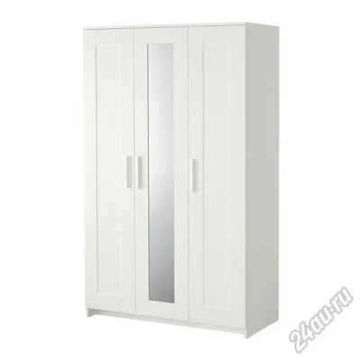 Лот: 5563554. Фото: 1. Шкаф платяной 3-дверный, белый... Шкафы, шкафы-купе