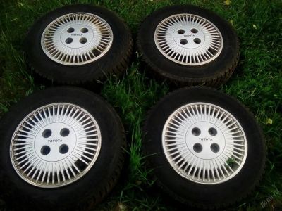 Лот: 5659790. Фото: 1. Комплект колес r13 4х100 made... Шины на дисках