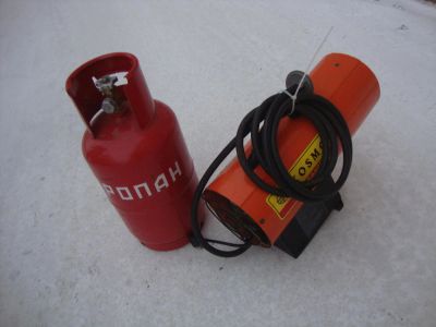 Лот: 10940709. Фото: 1. Пушка газовая с балоном. Обогреватели промышленные, тепловые пушки
