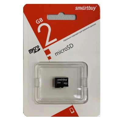 Лот: 17396387. Фото: 1. Карта MicroSD 2Gb SmartBuy. Карты памяти