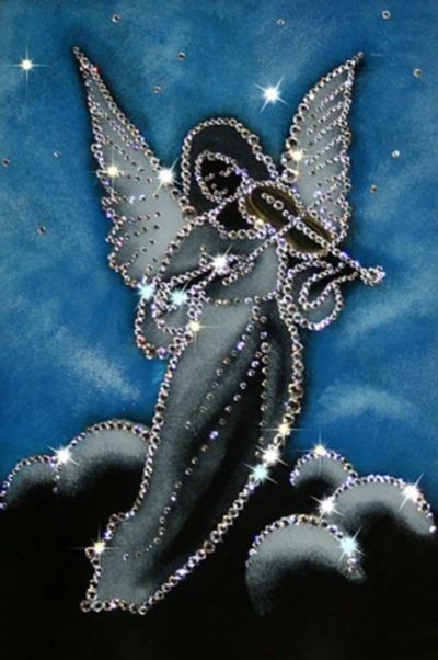 Лот: 21290909. Фото: 1. Картина Ангел с кристаллами Swarovski... Другое (сувениры, подарки)