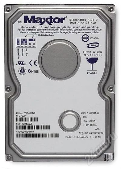 Лот: 590374. Фото: 1. maxtor 10Gb неисправный. Жёсткие диски (HDD)