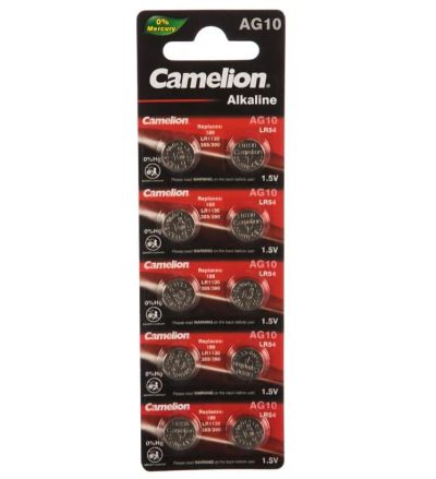 Лот: 21248106. Фото: 1. Батарейки G10 Camelion 10шт. Батарейки, аккумуляторы, элементы питания