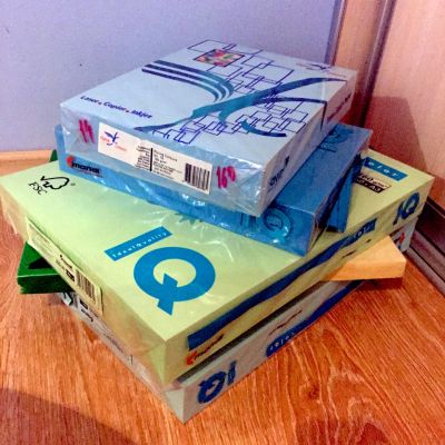 Лот: 6330076. Фото: 1. Бумага IQ А3 голубой 160 гр 250... Бумага