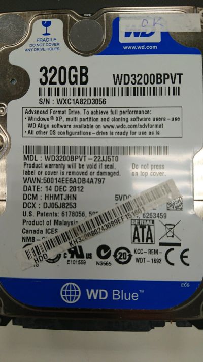 Лот: 18146614. Фото: 1. HDD 2.5 320 Гб. Жёсткие диски (HDD)