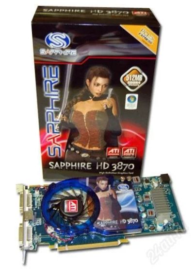 Лот: 1567616. Фото: 1. sapphire hd 3870 pci-e 775мгц... Видеокарты