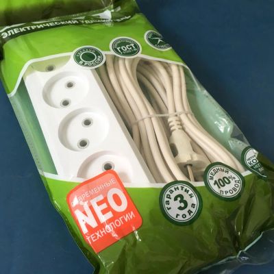 Лот: 6404267. Фото: 1. 🔌 Удлинитель сетевой электрический... Удлинители, тройники, сетевые фильтры