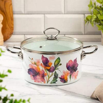 Лот: 24683773. Фото: 1. Кастрюля эмалированная сталь... Кастрюли