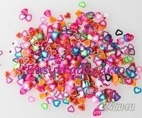 Лот: 5640414. Фото: 1. Фимо нарезка сердечки. 50шт. Другое (маникюр и педикюр)