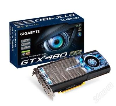 Лот: 1291248. Фото: 1. GIGABYTE NVIDIA GeForce GTX480... Видеокарты