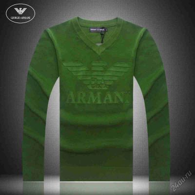 Лот: 5950177. Фото: 1. Кофта Armani зеленая р-р XL (52... Свитеры, толстовки, худи