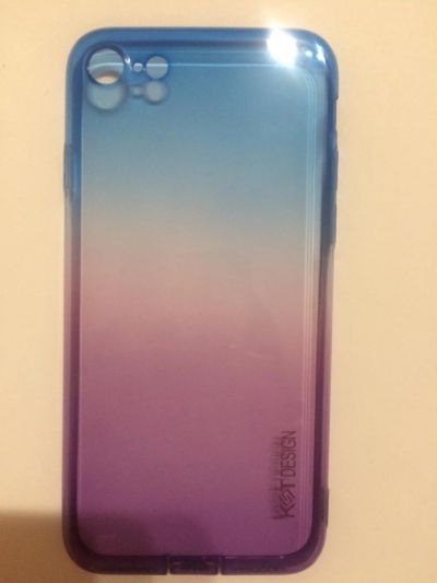 Лот: 11041802. Фото: 1. Чехол iPhone 7/ 8 Силикон Сине-Фиолетовый... Чехлы, бамперы