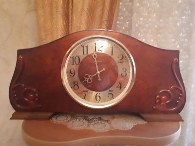 Лот: 15007318. Фото: 1. Каминные часы весна СССР с боем. Часы настенные, настольные
