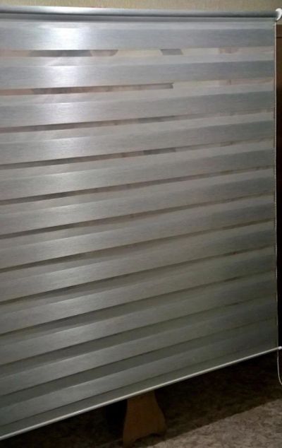 Лот: 10704195. Фото: 1. Ролло штора Мелви, Зебра (серебристый... Жалюзи