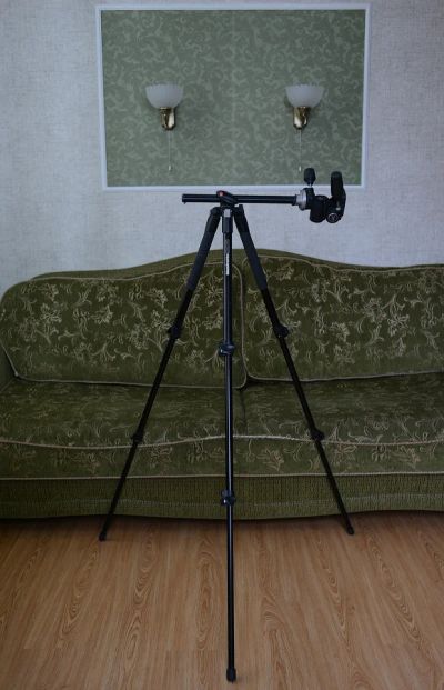 Лот: 4841530. Фото: 1. Штатив Manfrotto 190XPROB + голова... Штативы, держатели