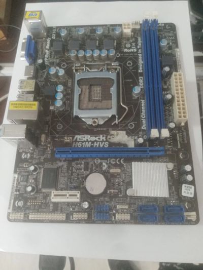 Лот: 17974849. Фото: 1. Материнская плата asrock h61m-hvs. Материнские платы