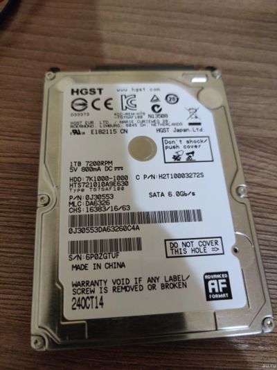 Лот: 17541688. Фото: 1. 500 ГБ Жесткий диск Hitachi [SATA... Жёсткие диски (HDD)