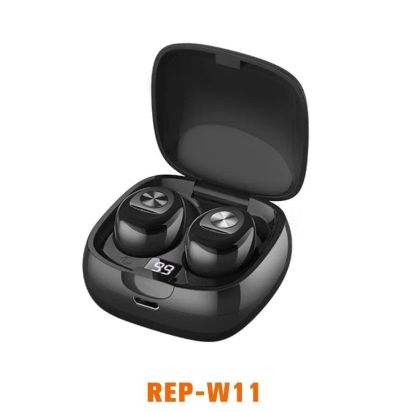Лот: 22149901. Фото: 1. BT Гарнитура RECCI REP-W11 Black. Наушники, гарнитуры