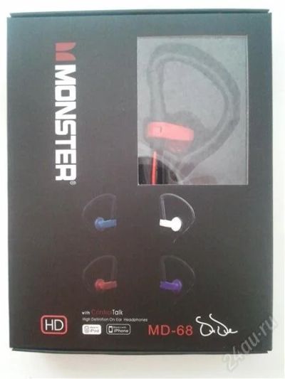 Лот: 2270214. Фото: 1. наушники monster md-68 (red). Наушники, гарнитуры