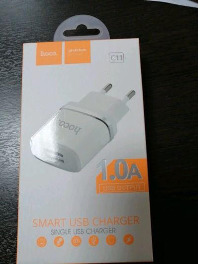 Лот: 15166052. Фото: 1. СЗУ Hoco C11 USB 1A White. Зарядные устройства, блоки питания, адаптеры сетевые для смартфонов
