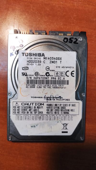 Лот: 21138295. Фото: 1. Жесткий диск Toshiba MK4034GSX... Жёсткие диски