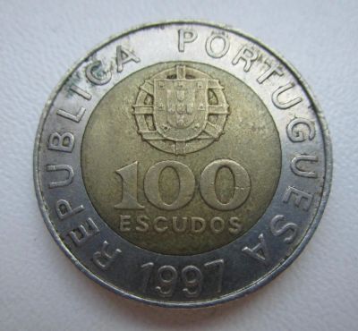 Лот: 5751222. Фото: 1. Португалия 100 эскудо биметалл. Азия