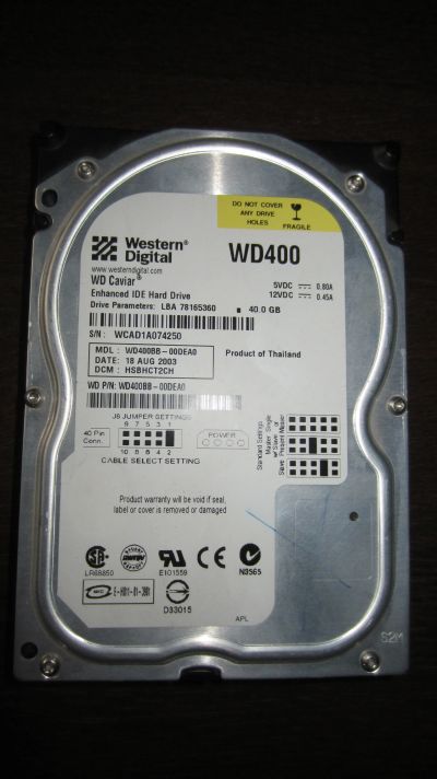 Лот: 4336307. Фото: 1. Жесткий диск Western Digital 40... Жёсткие диски (HDD)