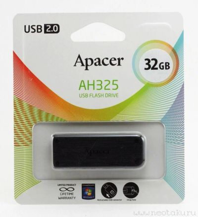 Лот: 4630747. Фото: 1. USB Flash 32 Gb Apacer AH325 Черная... USB-флеш карты