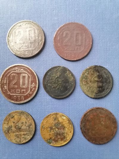 Лот: 23246894. Фото: 1. Набор монет с копа. Ранние Советы. Наборы монет