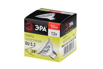 Лот: 23619405. Фото: 1. Лампа галогенная ЭРА GU5.3-MR16-50W-12V-Cl. Лампочки
