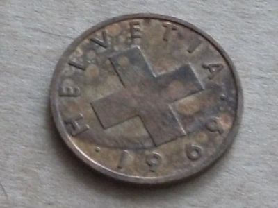 Лот: 8526253. Фото: 1. Монета 2 раппен два Швейцария... Европа