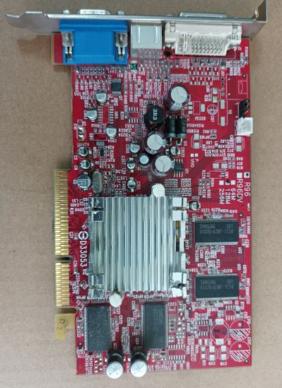 Лот: 19961993. Фото: 1. Видеокарта AGP Radeon ATI R96... Видеокарты