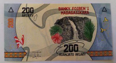 Лот: 25720981. Фото: 1. Мадагаскар 200 ариари 2017 ПРЕСС. Африка