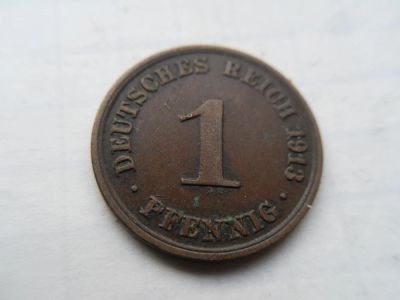 Лот: 8527047. Фото: 1. Германия (Империя) 1 пфенниг 1913... Германия и Австрия