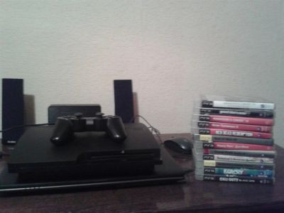 Лот: 3420410. Фото: 1. продам PS3 slim 320g с дисками. Игровые приставки, консоли