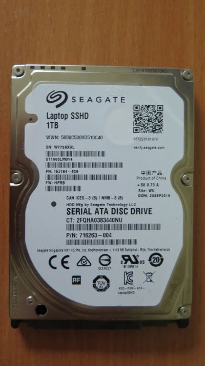 Лот: 20615888. Фото: 1. Жесткий диск Seagate Laptop SSHD... Жёсткие диски (HDD)
