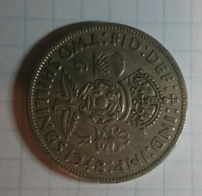 Лот: 10389607. Фото: 1. 2 шиллинга Великобритания 1948г. Великобритания и острова