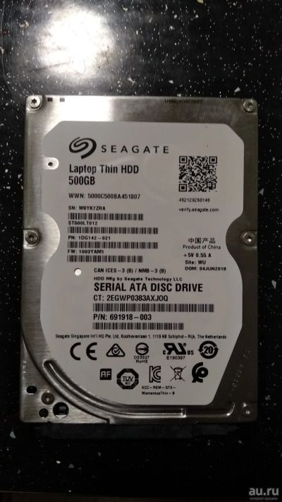 Лот: 13261595. Фото: 1. HDD 500Гб st500lt012. Жёсткие диски (HDD)