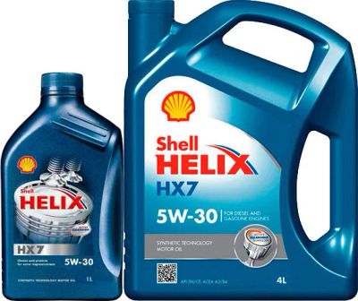Лот: 13122046. Фото: 1. Масло Shell Helix НХ7 5/30 1л. Масла, жидкости