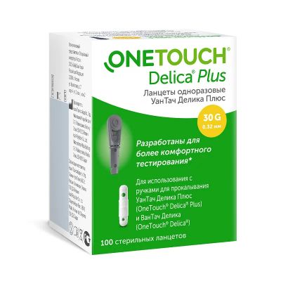Лот: 23723662. Фото: 1. OneTouch Delica Plus Ланцет стерильный... Лекарства
