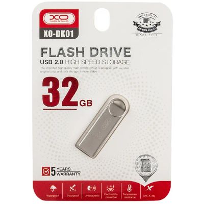 Лот: 25319439. Фото: 1. Флешка USB 2.0 32Gb XO DK01 silver... USB-флеш карты