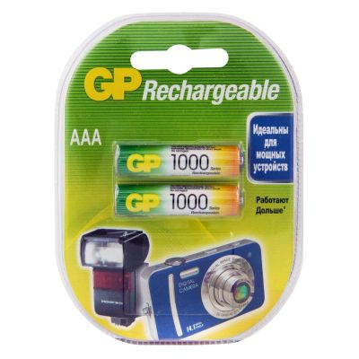 Лот: 24572332. Фото: 1. Аккумуляторы GP AAA (LR03), 1000... Батарейки, аккумуляторы, элементы питания